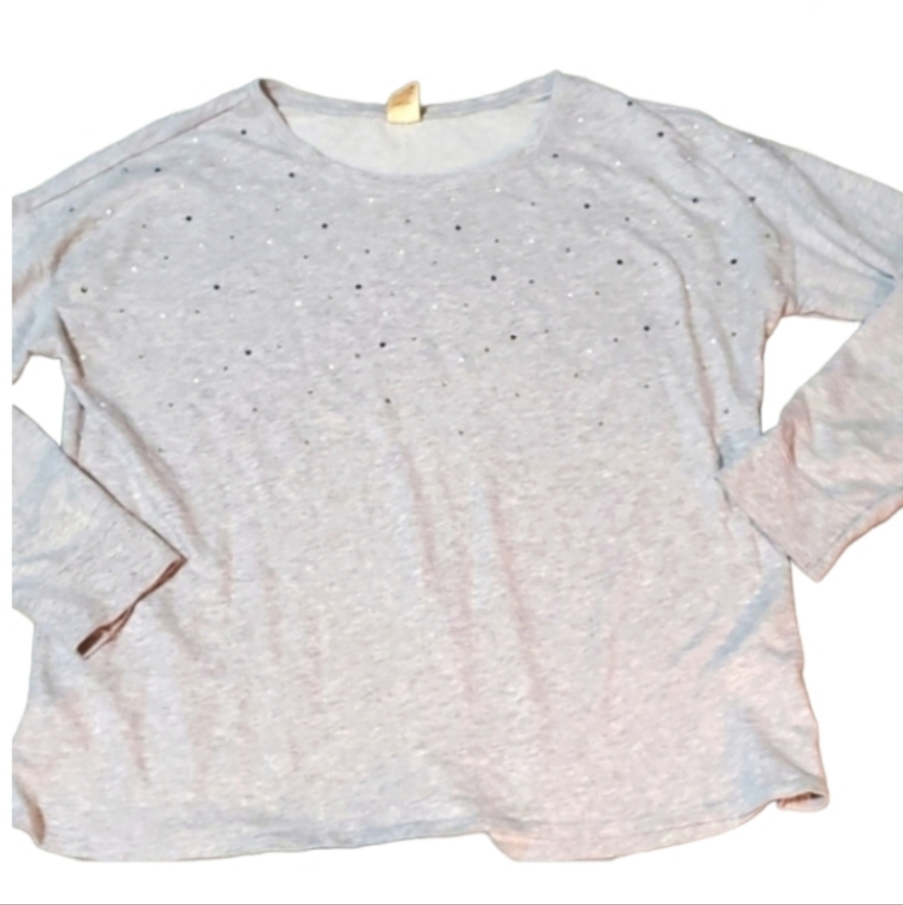 Xl grey sweatshirt with gem embellishments